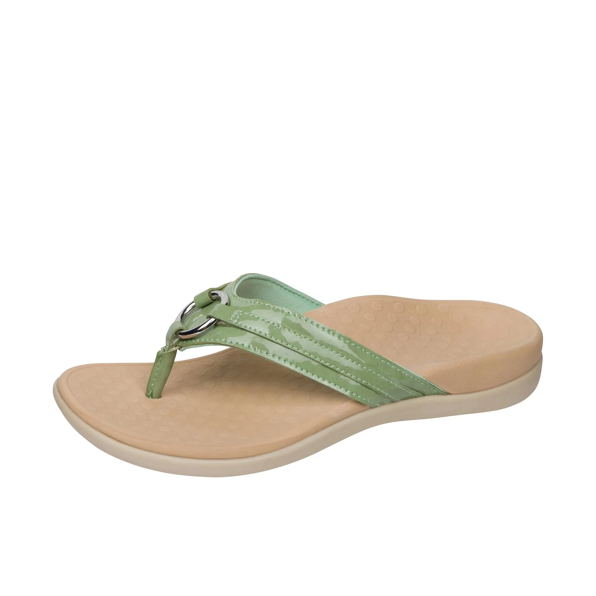 Vionic Womens Tide Aloe Toe Post Sandal Agave