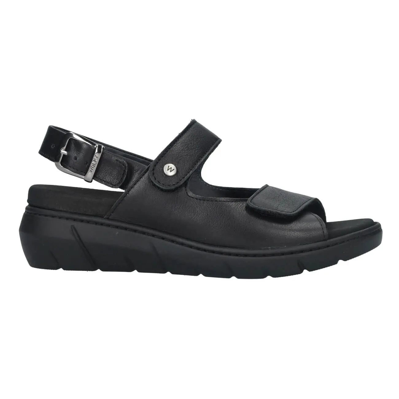 Wolky, Terra, Corfu, Sandal, Verona Leather, Black