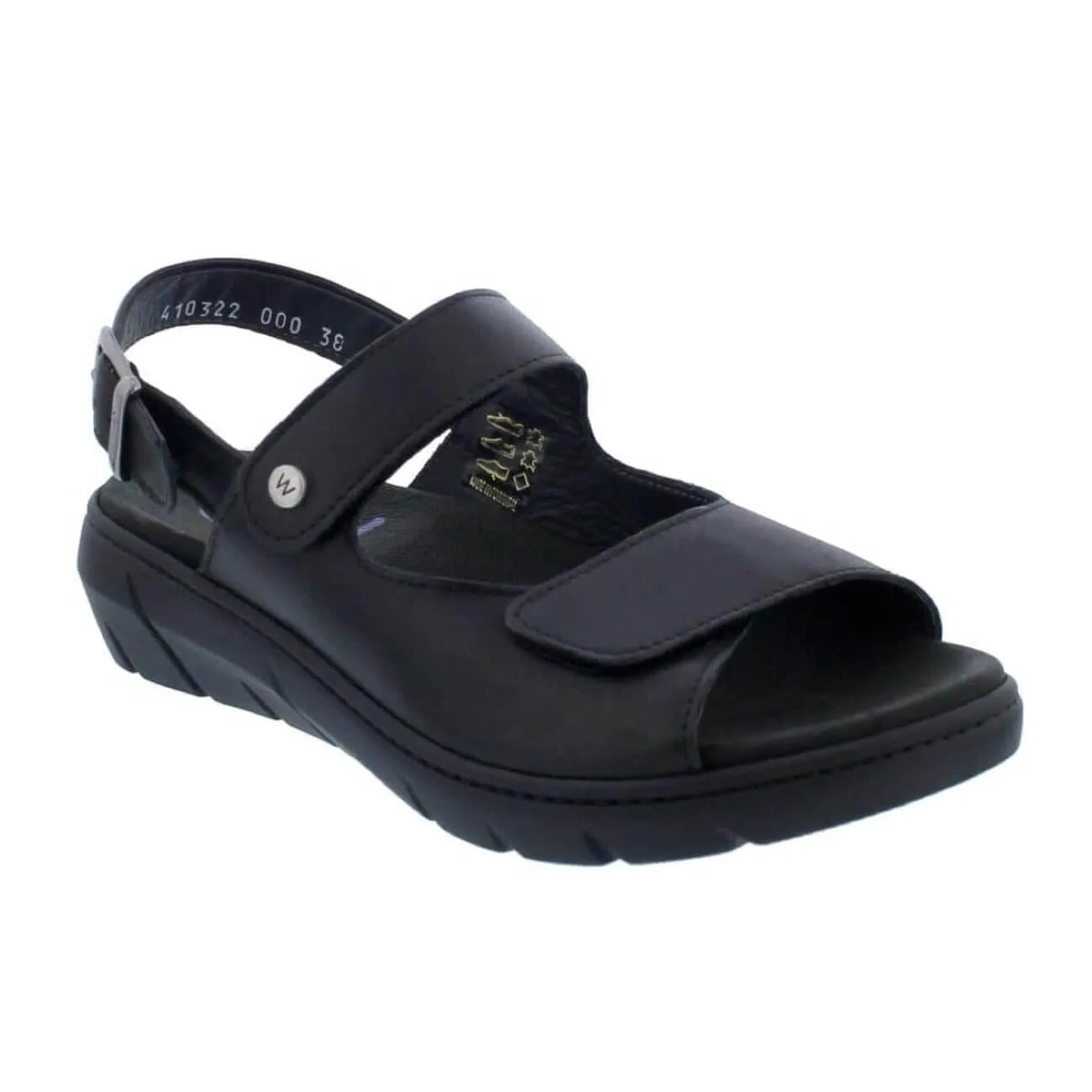 Wolky, Terra, Corfu, Sandal, Verona Leather, Black